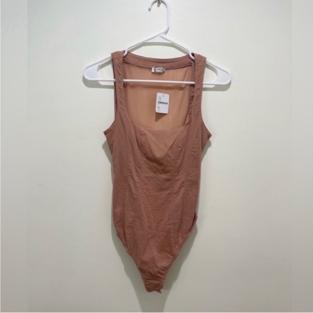 Intimately Free People She’s A Catch Beige Bodysuit XS